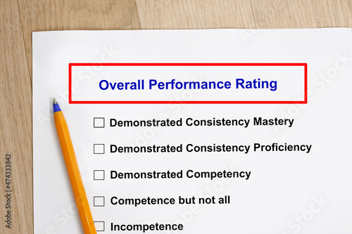 Overall performance rating survey