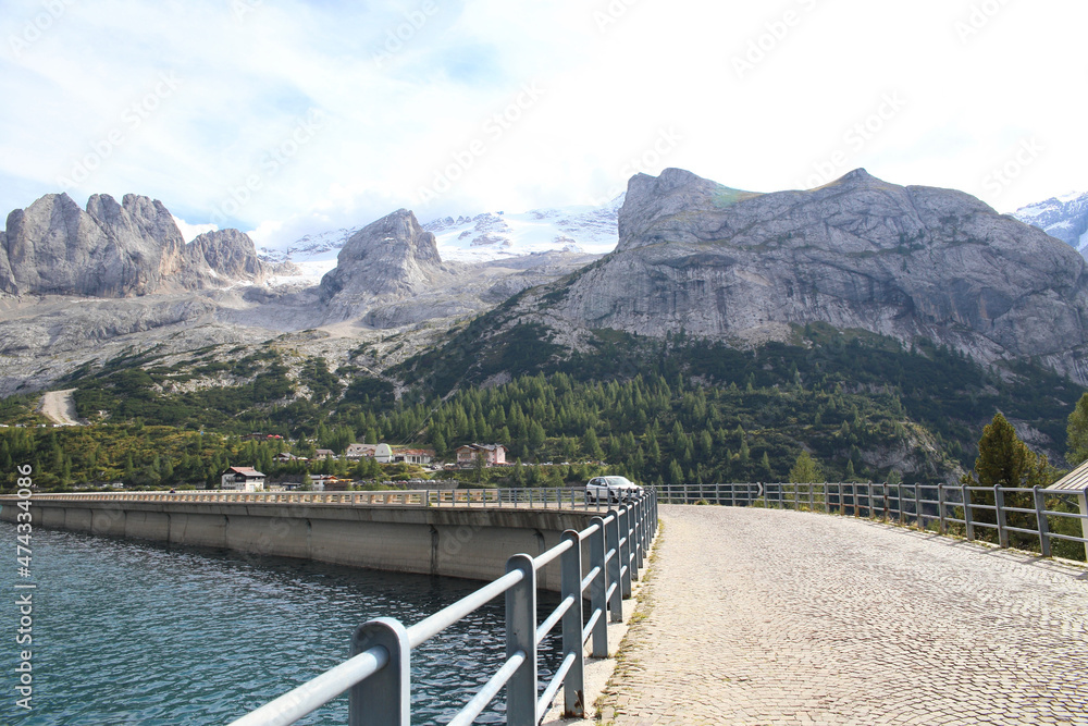 Lake Fedaia of Dolomites, Italy