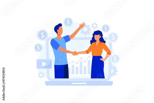 Customer relationship management illustration exclusive design inspiration 