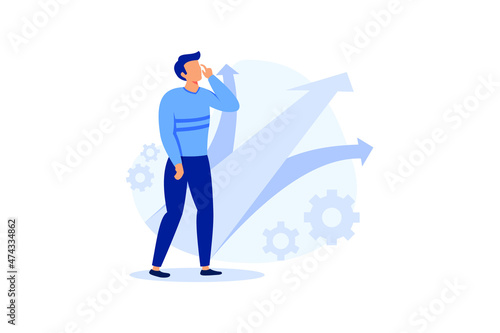 choice flat modern design illustration