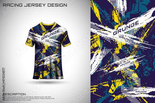 Front racing shirt design. Sports design for racing, cycling, jersey game vector.