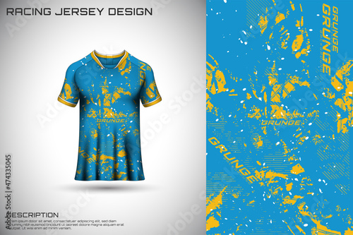 Front racing shirt design. Sports design for racing, cycling, jersey game vector.