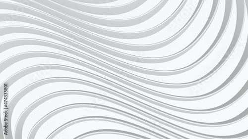 3D white wavy background fo...