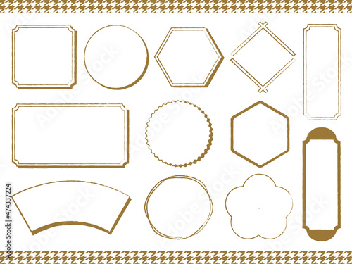 和　和風　グラフィック素材　ふきだし　枠