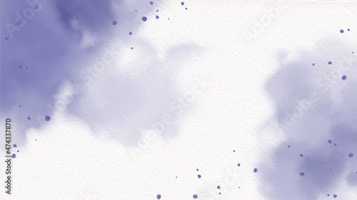 very peri 2022 color trend of the year watercolor wet wash splash background on paper textured digital painting