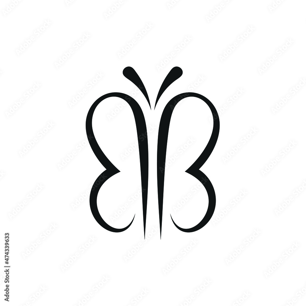 Initials BB Butterfly, Logo Design Inspiration Initials BB Butterfly, Logo Design Inspiration