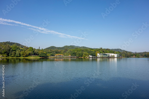 Natural scenery of Luhu Park in Guangzhou, China photo