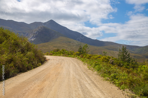 Start of the Montagu Pass near George in the Western Cape of South Africa