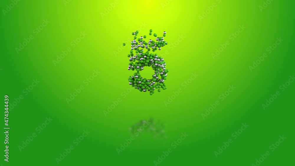 Green and Silver Sphere Morphing Countdown Green and Silver Sphere Morphing Countdown