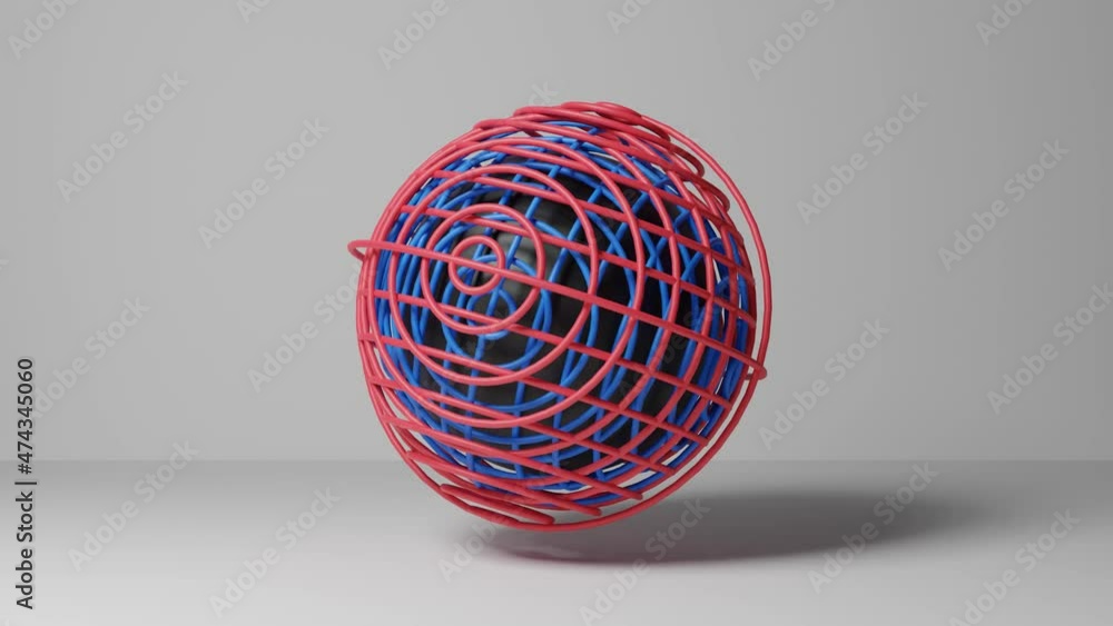 Abstract textured ball over a White background rotating about itself. 4k video. Abstract textured ball over a White background rotating about itself. 4k video.