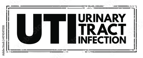 UTI - Urinary Tract Infection acronym, medical concept background