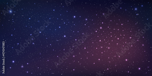 Beautiful galaxy background with nebula cosmos, Stardust and bright shining stars in universal, Vector illustration.