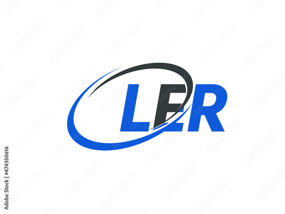 LER letter creative modern elegant swoosh logo design LER letter creative modern elegant swoosh logo design