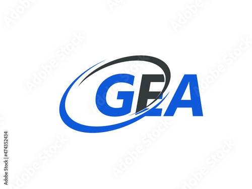 GEA letter creative modern elegant swoosh logo design