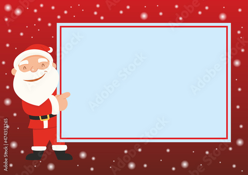 santa claus with blank sign