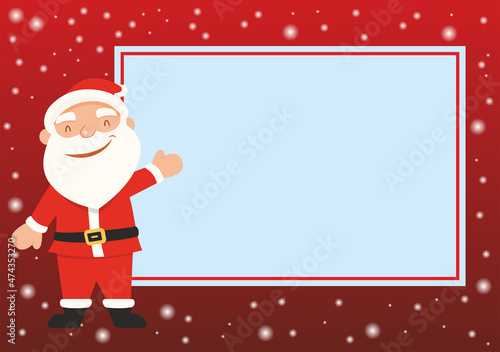 santa claus with blank sign