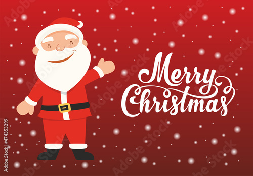 christmas card with santa claus