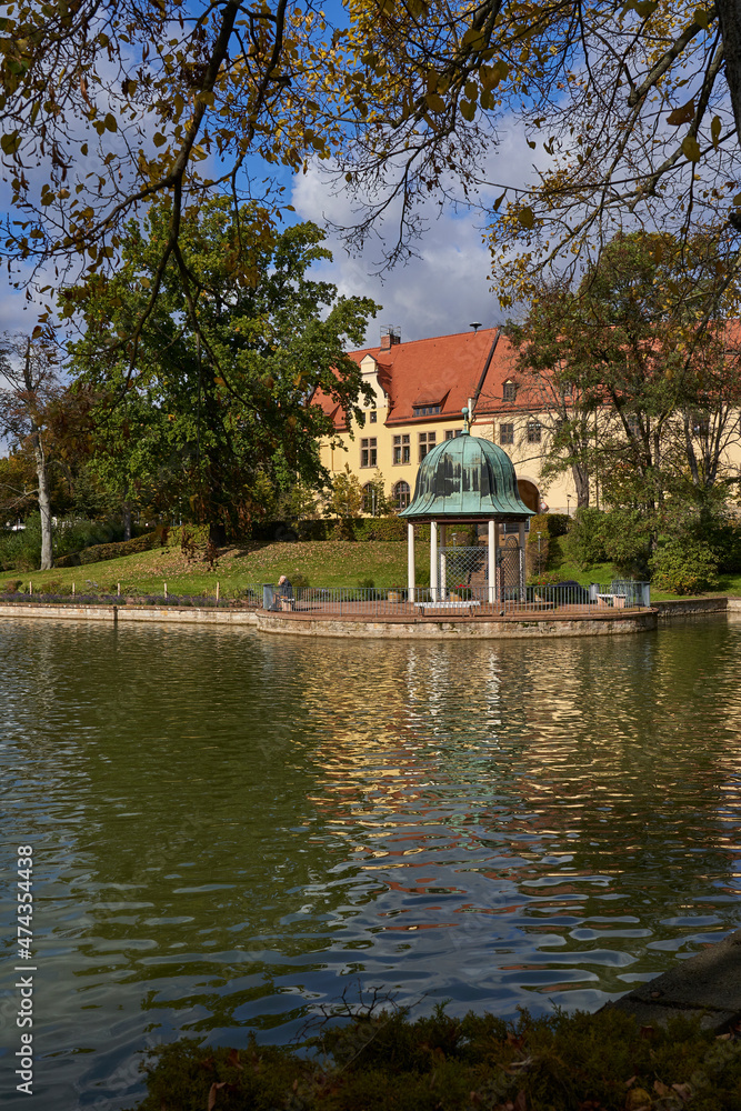Historische Kuranlagen in der Goethestadt Bad Lauchstädt, Saalekreis, Sachsen-Anhalt, Deutschland