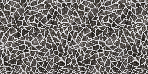 leopard skin texture black tiles pieces flooring mosaic tile background dark patches concrete stone ground pattern