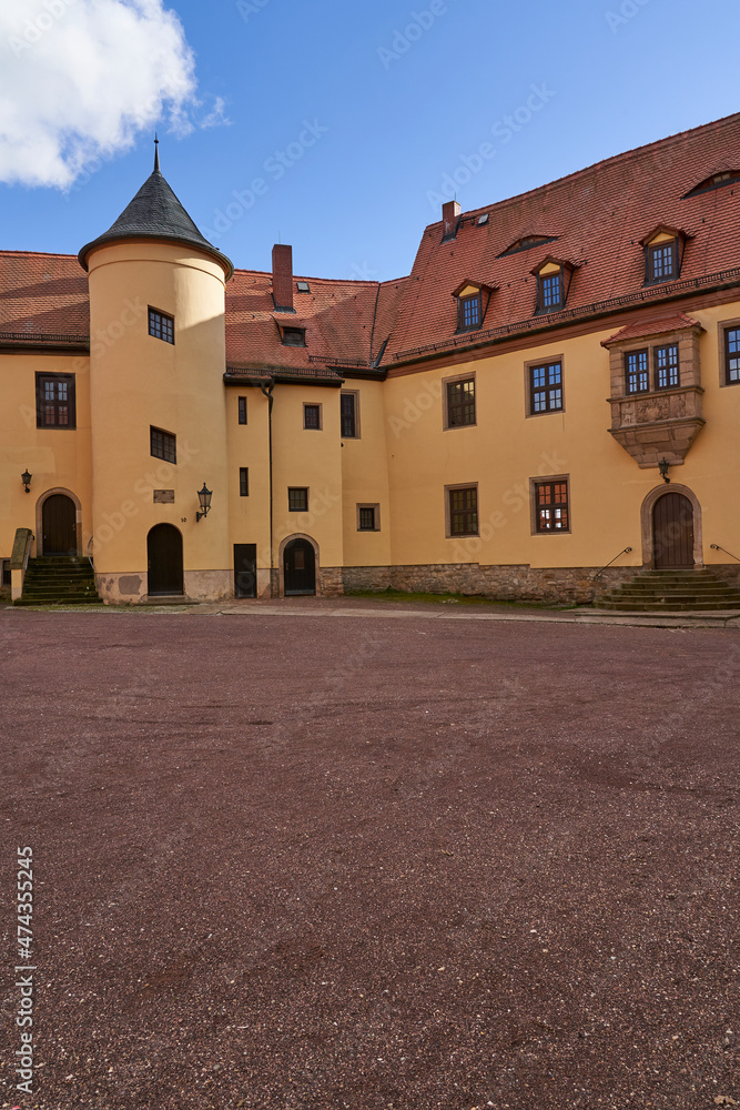 Schloss in der Goethestadt Bad Lauchstädt, Saalekreis, Sachsen-Anhalt, Deutschland