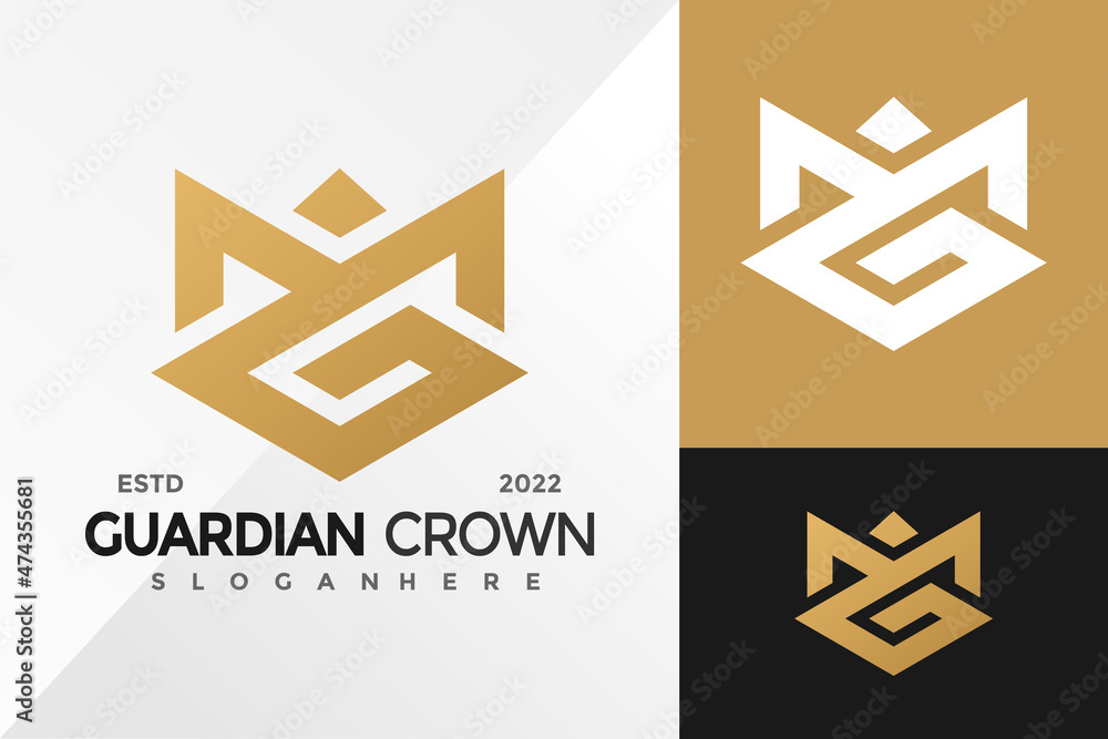 Fototapeta premium Luxury Letter G Crown Logo Design Vector illustration template