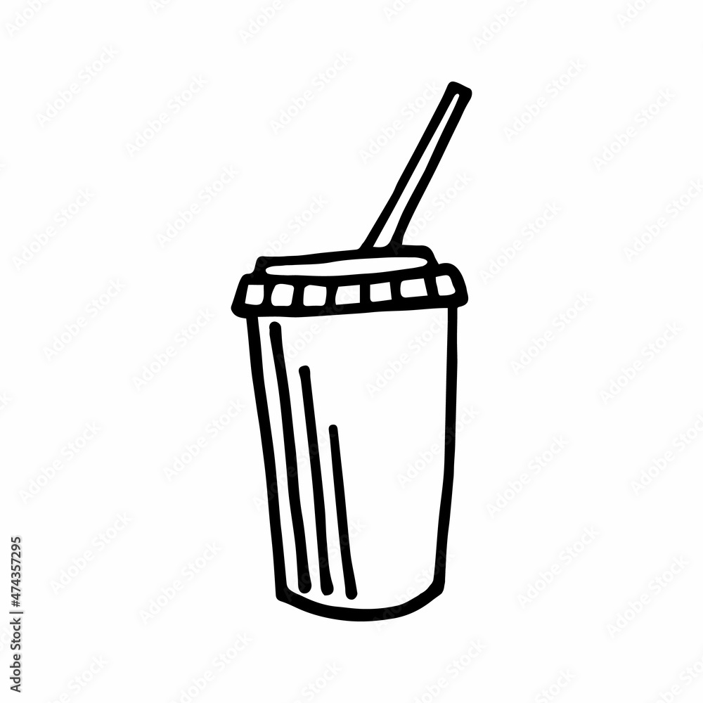 vector illustration of glass with soda in doodle style
vector illustration of glass with soda in doodle style