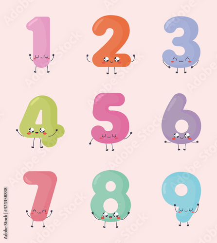 nine kawaii numbers