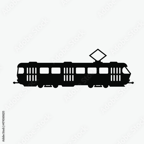 City Tram Czech Republic vector illustration icon.
