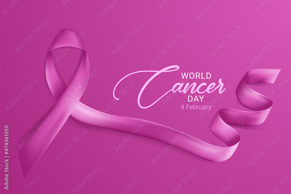 World cancer awareness day concept banner World cancer awareness day concept banner