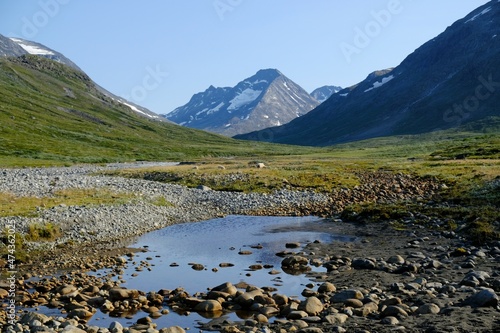 Visdalen valley with Visa River. Jotunheimen National Park, Norway, Scandinavia