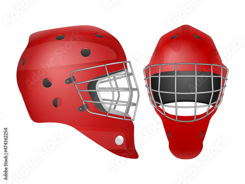 Hockey goalie mask set