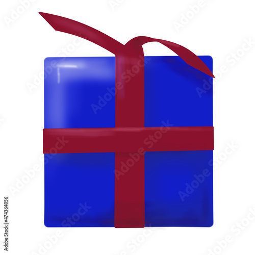 gift box with a red ribbon