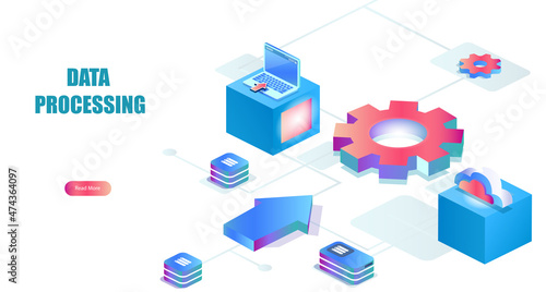 Vector of a big data processing, information storage and analysis