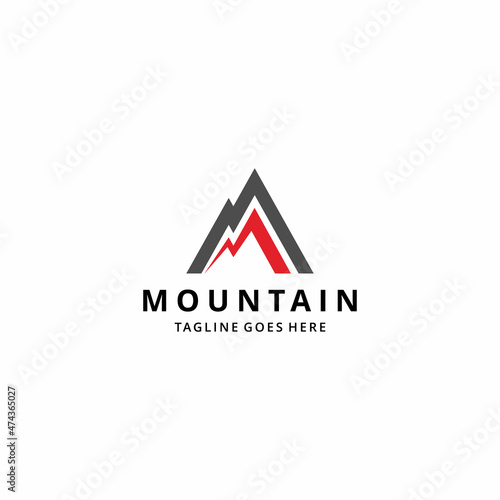 Free Download Abstract Mountain Logo Illustration, Mountain Logo graphic design - GFXLoad