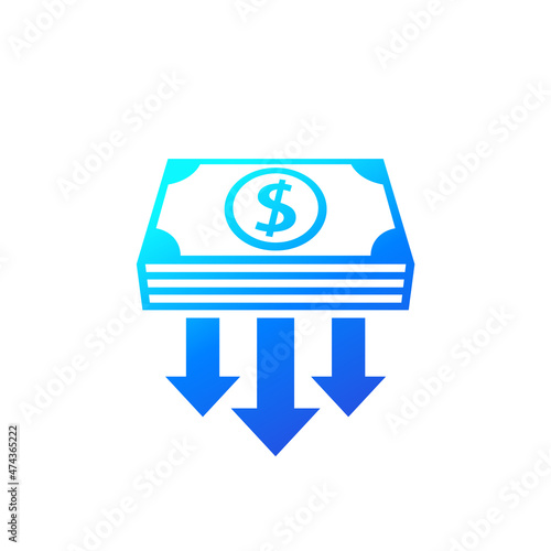 cashout, money or cash icon