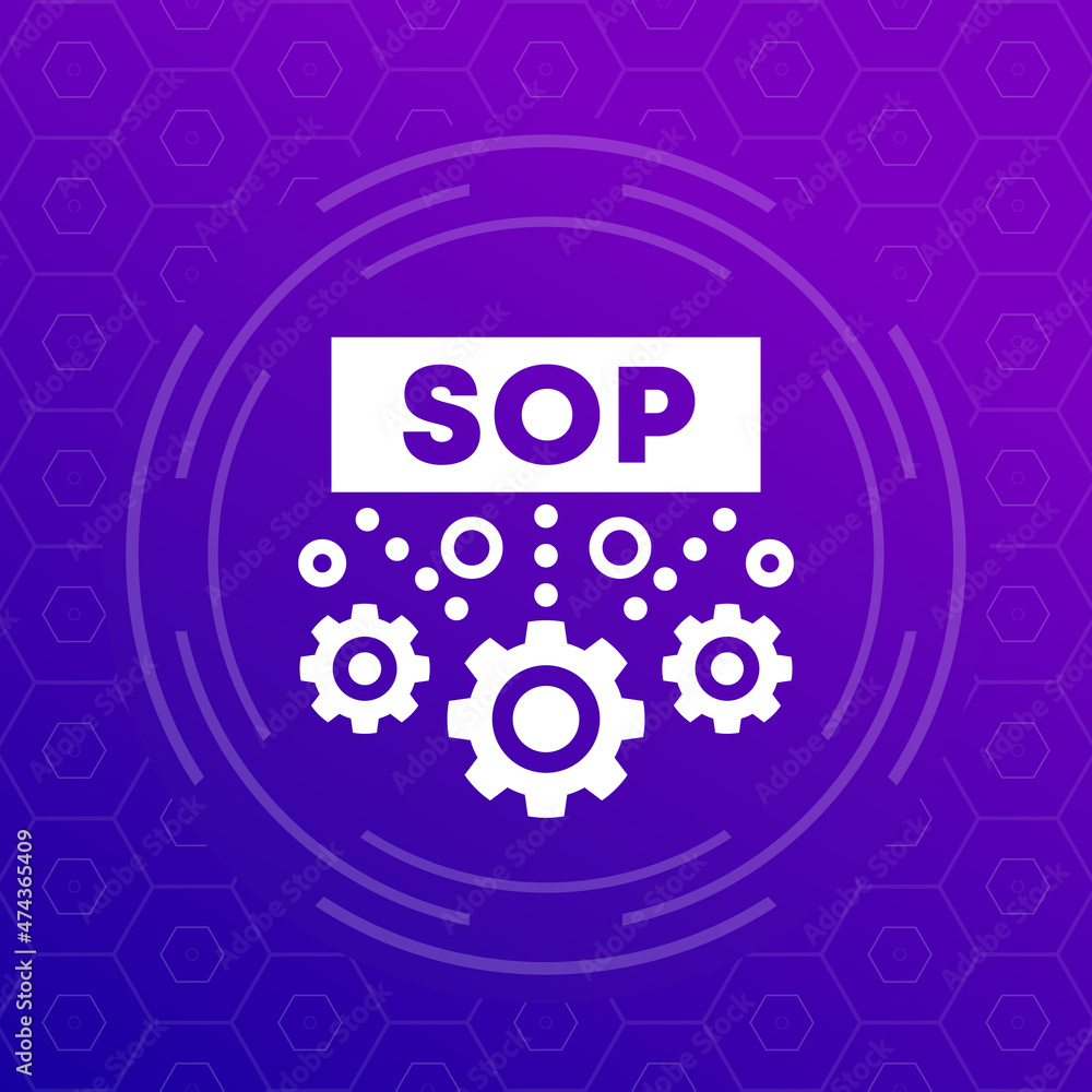 SOP icon, Standard Operating Procedure vector SOP icon, Standard Operating Procedure vector