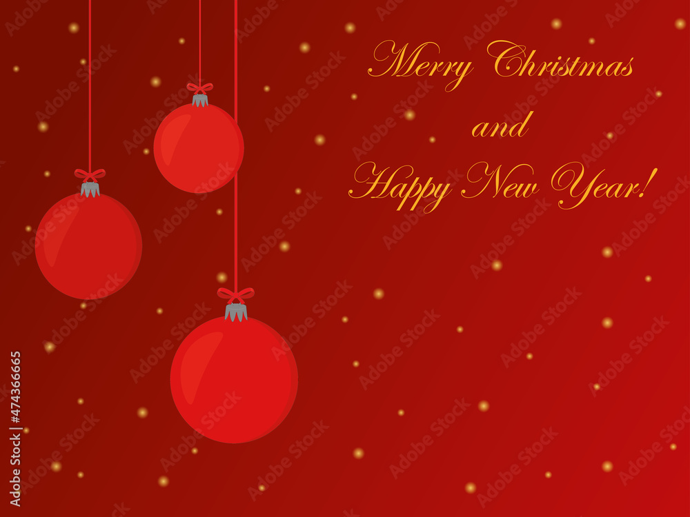 Merry christmas and happy new year congratulation card vector illustration Merry christmas and happy new year congratulation card vector illustration