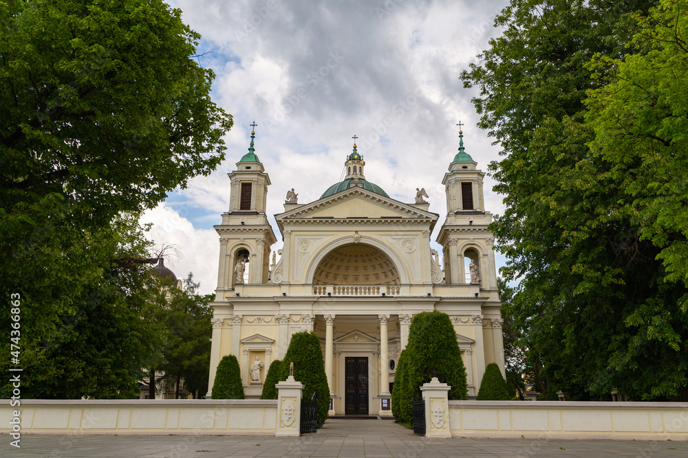 beautiful church of St. Anne in Wilanow Warsaw Poland