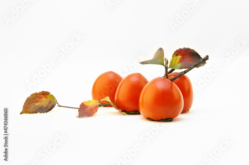 Ripe daebong, persimmon, red shii and persimmon tree
 photo