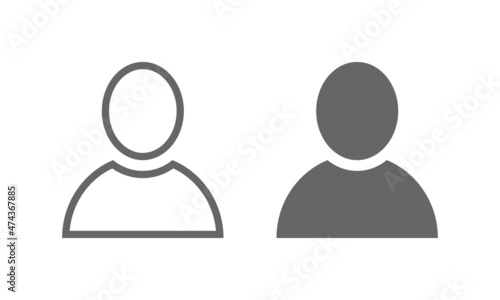 User icon vector. People head avatar illustration. Face sign for web design or mobile app.