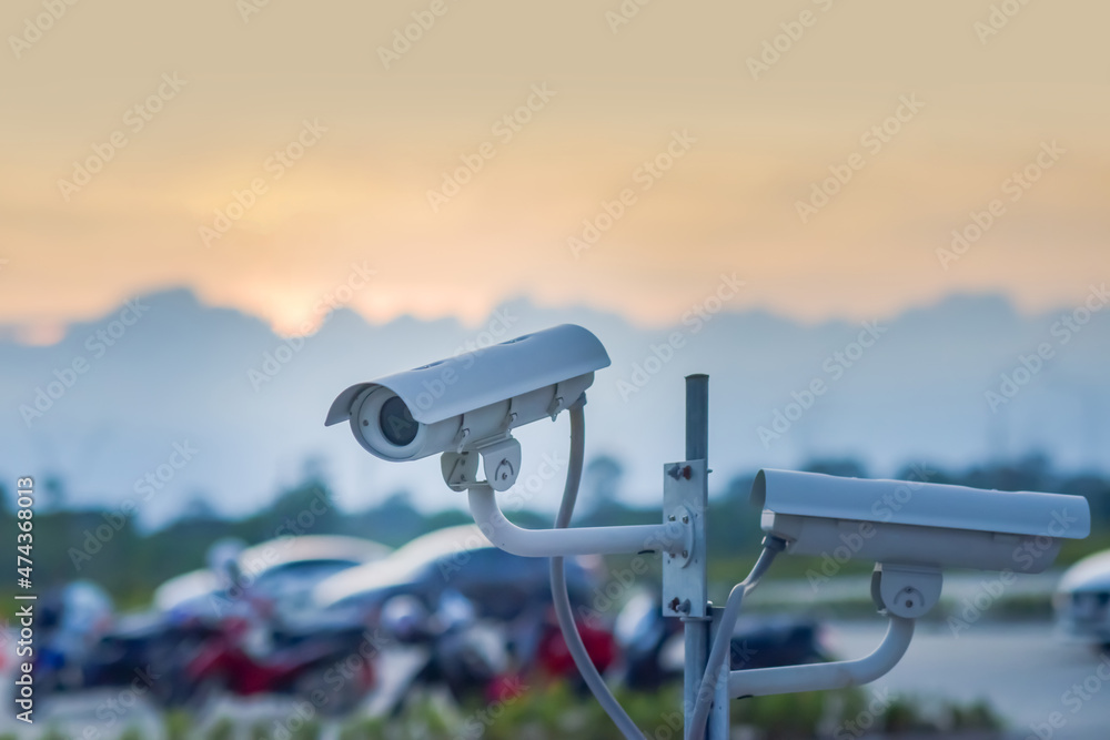CCTV Camera Operating in car park