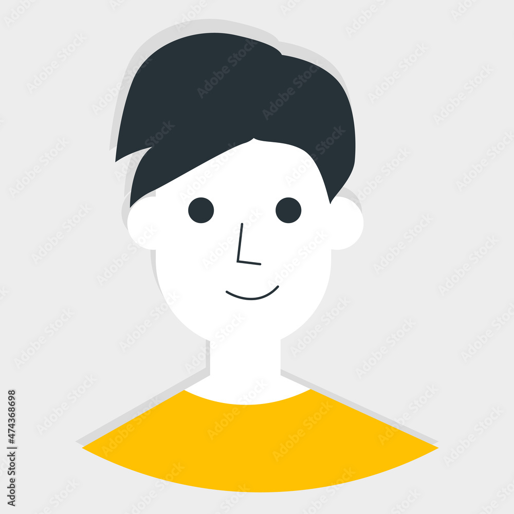 flat guy icon for web design and posters
