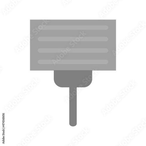 Protest Flat Grayscale Vector Icon Design