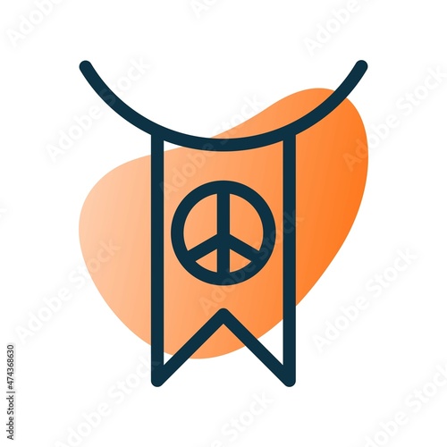 Activism Line Bubble Gradient Vector Icon Design