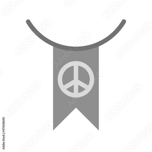 Activism Flat Grayscale Vector Icon Design