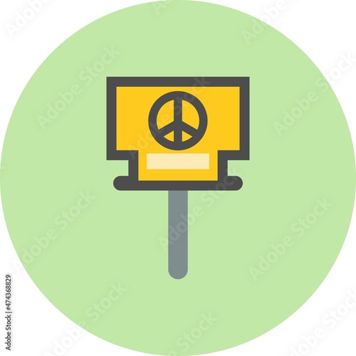 Activism Flat Circle Vector Icon Design