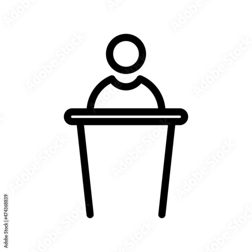 Debate Line Vector Icon Design