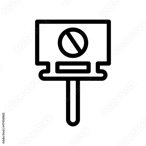  Banned Line Vector Icon Design