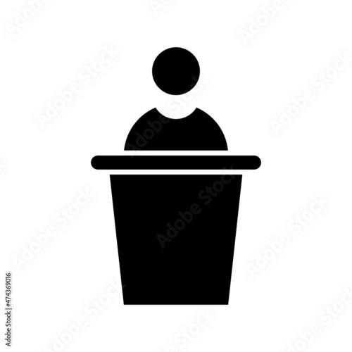 Debate Glyph Vector Icon Design