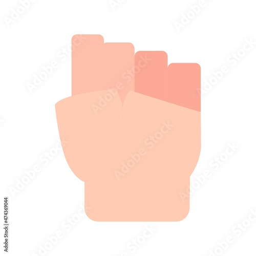 Fist Flat Vector Icon Design